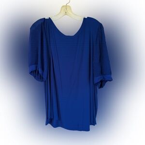 Chic Navy Blue Women's Blouse